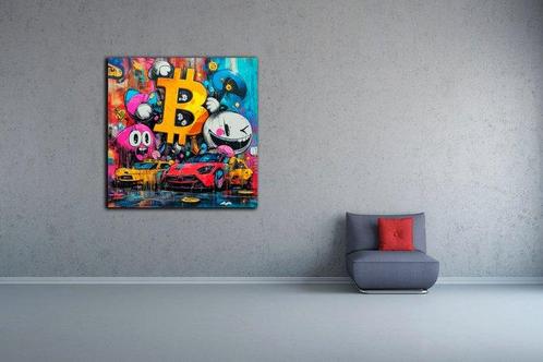 PLM-Art - Bitcoin cars, Antiek en Kunst, Kunst | Schilderijen | Modern