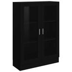Zwarte Vitrinekast 115cm - Retourdeal - Perfect voor Boeken!, Huis en Inrichting, Kasten | Vitrinekasten, 100 tot 150 cm, Nieuw