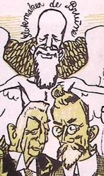 Spotprent Samenwerking tussen gelovige politici bij kabin..., Antiek en Kunst, Kunst | Litho's en Zeefdrukken, Verzenden
