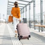 Trolley Reiskofferset / Kofferset Rome - 4-delig - Rosa - AB, Verzenden, Nieuw