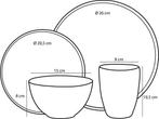 2dekans | Mica Decorations Tabo Serviesset 4 Persoons -, Huis en Inrichting, Keuken | Servies, Ophalen of Verzenden, Zo goed als nieuw