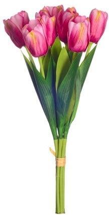 Tulpen Fuchsia Zijden Bundel 7 bloemen, Huis en Inrichting, Woonaccessoires | Kunstplanten en Kunstbloemen, Nieuw, Ophalen of Verzenden