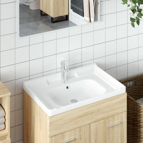 vidaXL Wastafel rechthoekig 71x48x23 cm keramiek wit, Doe-het-zelf en Verbouw, Sanitair, Nieuw, Verzenden