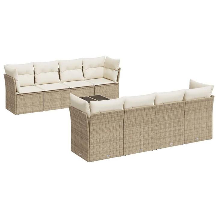 Tuinbank 3-zits Poly Rattan Beige | Gebruikt | 80%, Tuin en Terras, Tuinbanken, Nieuw, Rotan, Ophalen of Verzenden