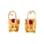 Gouden vintage oorhangers met robijn 18 krt, Ophalen of Verzenden, Nieuw