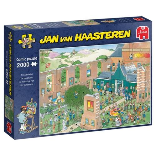 Jan Van Haasteren Puzzel De Kunstmarkt 2000 Stukjes, Kinderen en Baby's, Speelgoed | Kinderpuzzels, Nieuw, Verzenden