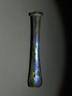 Oud-Romeins Glas Kolf, 1e - 2e eeuw n.Chr. 10,6 cm hoog., Verzamelen