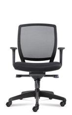 Office chair with mesh backrest, Nieuw, Ergonomisch, Bureaustoel, Zwart