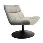 *WOONWINKEL* Dutchbone Bar Draaibare Fauteuil Lichtgrijs, Verzenden, Nieuw, Stof