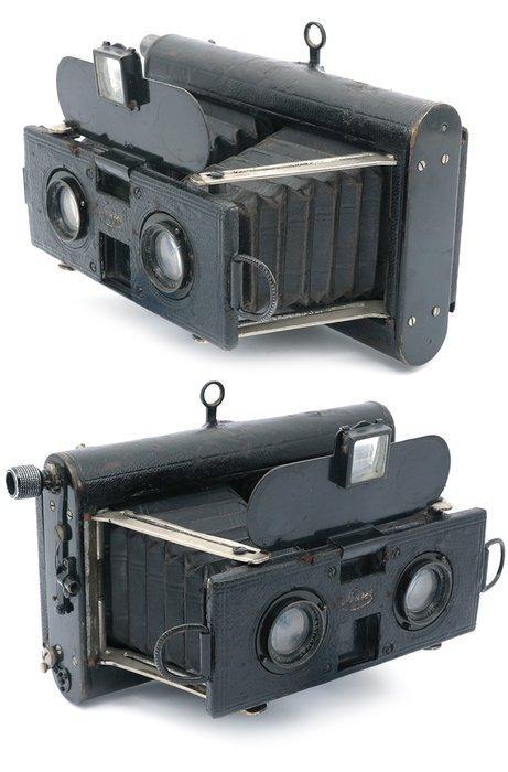 Murer Milano Klapp DP-E stereo camera 3D made in Italy, Audio, Tv en Foto, Fotocamera's Analoog