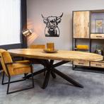 Eettafel Denver | Ovaal | Mangohout Staal | 210 cm, Verzenden, Nieuw