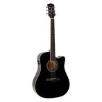 Richwood RD-12-CEBK zwarte semi akoestische western gitaar, Ophalen of Verzenden, Nieuw