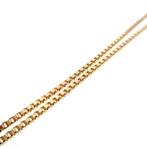 Gouden Venetiaanse schakel ketting | 46 cm, Sieraden, Tassen en Uiterlijk, Kettingen, Ophalen of Verzenden, Gebruikt, Overige kleuren