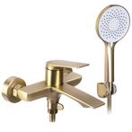 REA Luxe badkraan - geborsteld goud - met handdouche - mo..., Ophalen of Verzenden, Nieuw