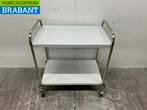 RVS Saro Serveerwagen 2 lagen 86 cm Horeca, Ophalen of Verzenden, Nieuw zonder verpakking