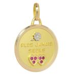 Hanger - 18 karaat Geel goud Robijn - Diamant - Nooit meer