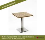 Niehoff Bistro Tafel Roestvrij Staal Teak 68x68 - 140x95 cm, Tuin en Terras, Ophalen of Verzenden, Nieuw, Hout