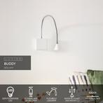 Lucide BUDDY - Bedlamp / Wandlamp - LED - 1x4W 4000K - Wit, Huis en Inrichting, Verzenden, Zo goed als nieuw