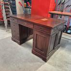 Engels koloniaal houten bureau / vintage buro afm 135x74 cm, Ophalen of Verzenden
