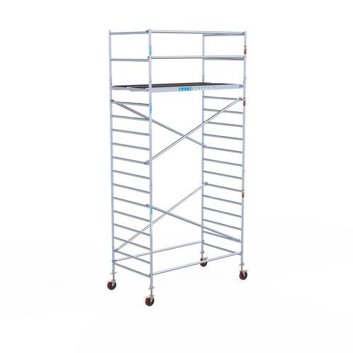 Rolsteiger Euroscaffold Budget 135 x 250 x 6.2m werkhoogte, Doe-het-zelf en Verbouw, Steigers, Rolsteiger of Kamersteiger, Nieuw