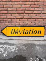 Emaille bord - Oude geglazuurde wegwijzer Déviation –, Antiek en Kunst