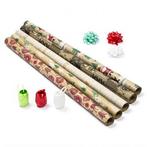 Kerst inpakpapier |  Bellatio Decorations | 5 rollen, Verzenden, Nieuw