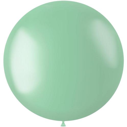 Mintgroene Ballon Metallic Minty Green 80cm, Hobby en Vrije tijd, Feestartikelen, Nieuw, Verzenden