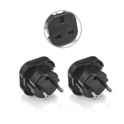 Reisstekker Type G naar Type F - Wereldstekker Engeland,, Doe-het-zelf en Verbouw, Elektra en Kabels, Nieuw, Verzenden