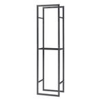 [en.casa] Brandhout rek Ulvila houtopslag 170x45x30 cm zwart, Tuin en Terras, Haardhout, Verzenden