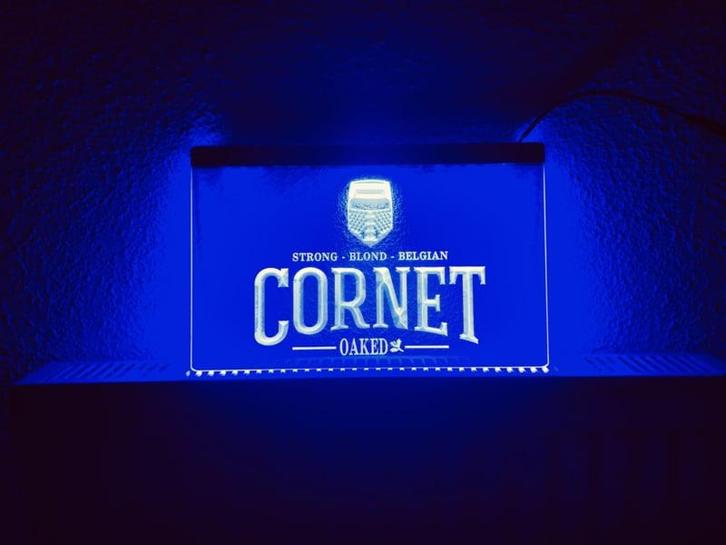 Cornet neon bord lamp LED verlichting reclame lichtbak bier, Verzamelen, Merken en Reclamevoorwerpen, Nieuw, Verzenden