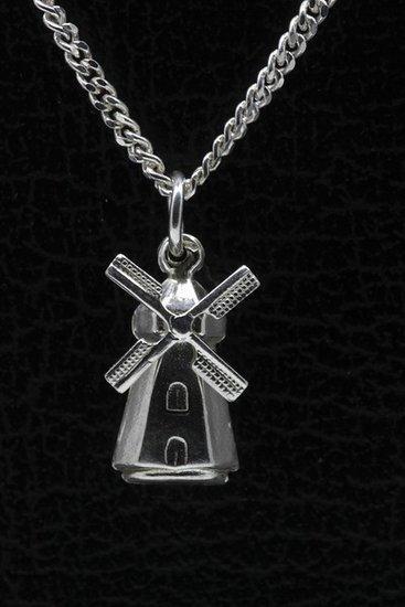 Zilveren Molen grondzeiler ketting hanger, Sieraden, Tassen en Uiterlijk, Kettinghangers, Verzenden