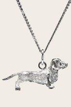 Zilveren Teckel ruwhaar ketting hanger - groot, Verzenden, Nieuw