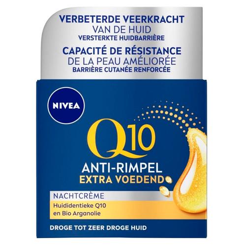 NIVEA Q10 Power Extra Voedende Anti-Rimpel Nachtcrème, Sieraden, Tassen en Uiterlijk, Uiterlijk | Gezichtsverzorging, Nieuw, Verzenden