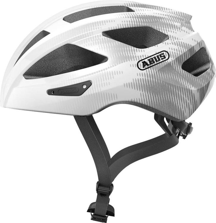 ABUS Macator Fietshelm Maat  S (51-55 cm) - whiteilver, Fietsen en Brommers, Fietsaccessoires | Fietshelmen, Nieuw, Ophalen of Verzenden