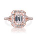 Ring - 18 karaat Roségoud -  1.42ct. tw. Diamant