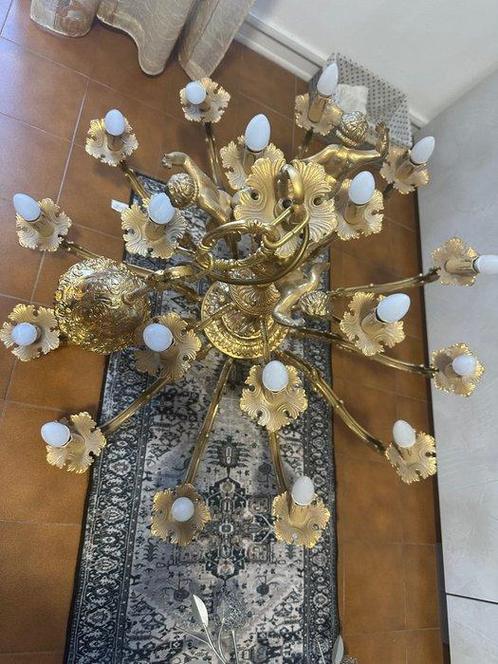 Kroonluchter - Brons, Antiek en Kunst, Antiek | Lampen
