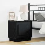 vidaXL Nachtkastjes 2 st met LEDs 44x34,5x45 cm zwart, Huis en Inrichting, Minder dan 45 cm, Verzenden, Nieuw, Minder dan 55 cm