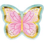 Vlinder Borden 18cm 8st, Verzenden, Nieuw