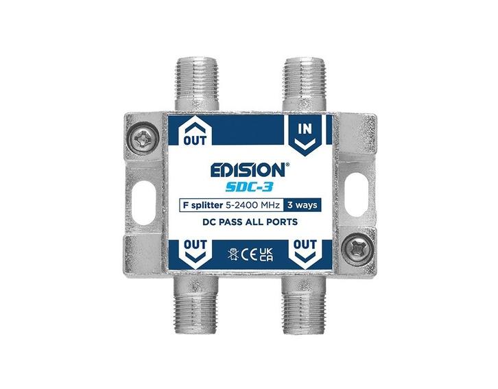 Edision signaal splitter 3-voudig 5-2400 Mhz, Computers en Software, Netwerk switches, Nieuw, Ophalen of Verzenden