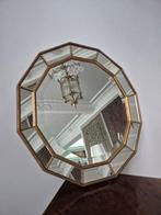 Spiegel - Glas, Hout, Messing - Driedimensionale wandspiegel
