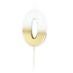 Goud Witte Kaars 0 Jaar 5cm, Verzenden, Nieuw