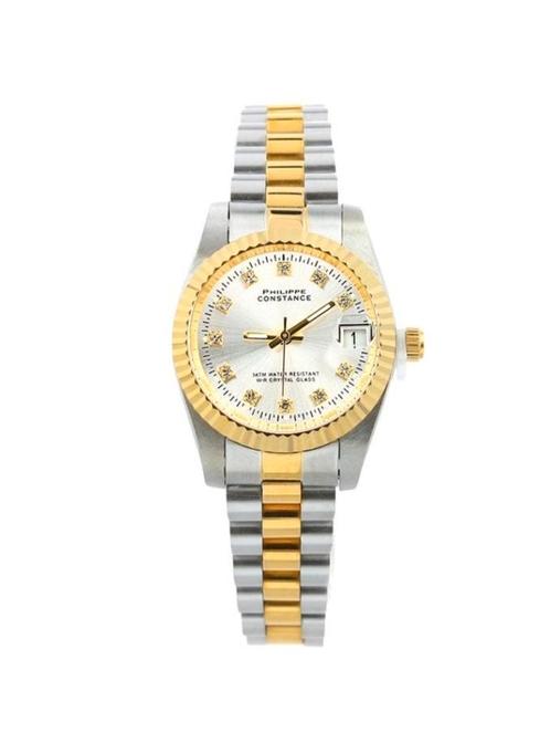 Ernest horloge - Bi color - Serrated, Sieraden, Tassen en Uiterlijk, Horloges | Dames, Staal, Nieuw, Staal, Overige merken, Polshorloge