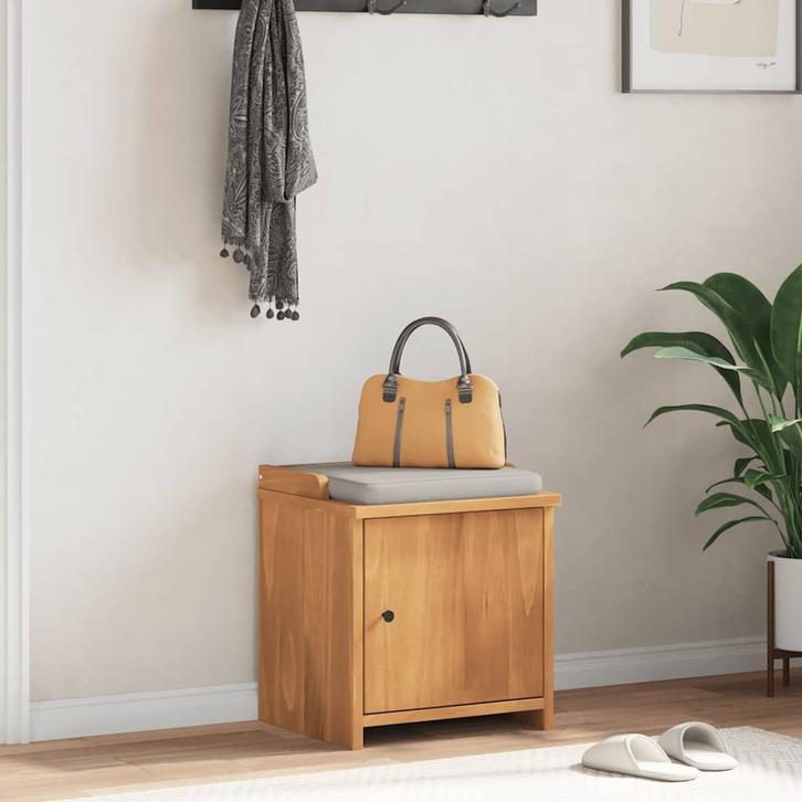 vidaXL Gangbankje SANDNES 45x40x50 cm massief grenenhout, Huis en Inrichting, Banken | Voetenbanken en Poefen, Nieuw, Verzenden