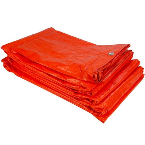 8x10 oranje 100gr afdekzeil met zeilringen - bouwzeil, Doe-het-zelf en Verbouw, Zeil en Folie, Zeil, Nieuw, 15 m² of meer, Ophalen of Verzenden