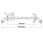 Torsie as AL-KO ongeremd 750KG - 100x4 - padmaat 1000 mm /, Auto diversen, Aanhangwagen-onderdelen, Ophalen of Verzenden, Nieuw