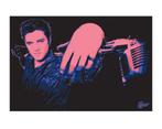 Kunstdruk Elvis Presley Microphone 40x50cm, Huis en Inrichting, Woonaccessoires | Schilderijen, Tekeningen en Foto's, Verzenden