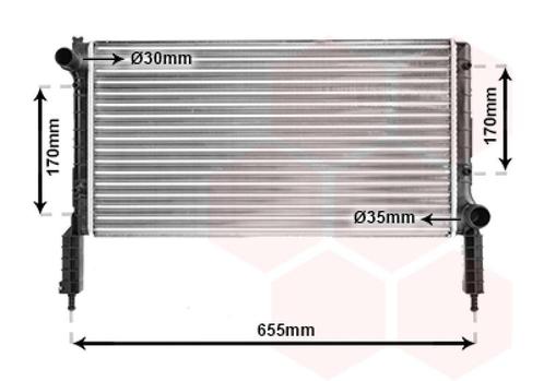 RADIATOR VOOR FIAT DOBLO 2001-2005 46749000, Auto-onderdelen, Airco en Verwarming, Nieuw, Ophalen of Verzenden