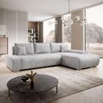 Sofa Iseo - Rechts - Met slaapfunctie - Lichtgrijs, Huis en Inrichting, Banken | Bankstellen, Verzenden, Nieuw