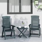 vidaXL Tuinstoelen 2 st verstelbaar PP groen, Verzenden, Nieuw, Kunststof