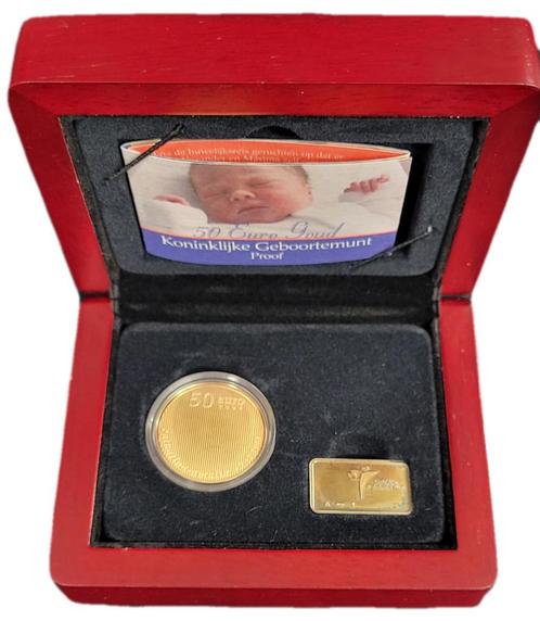 Gouden 50 euro 2004 Proof : Geboortemunt prinses Amalia, Postzegels en Munten, Munten | Oceanië, Losse munt, Goud, Verzenden